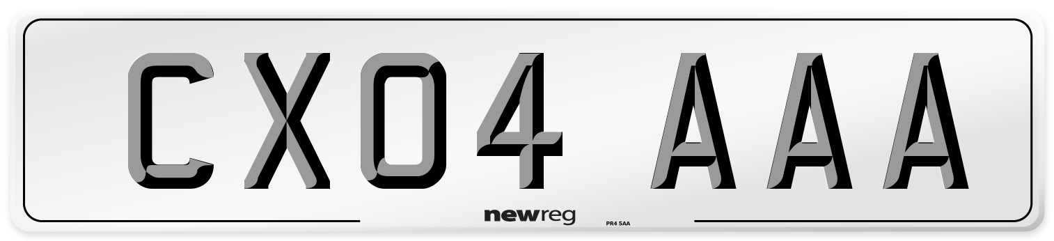 CX04 AAA Number Plate from New Reg